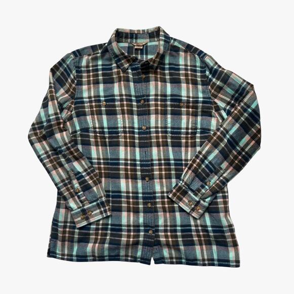Duluth Trading Co. Men’s Flannel Shirt XL Plaid Long Sleeve - Picture 1 of 5